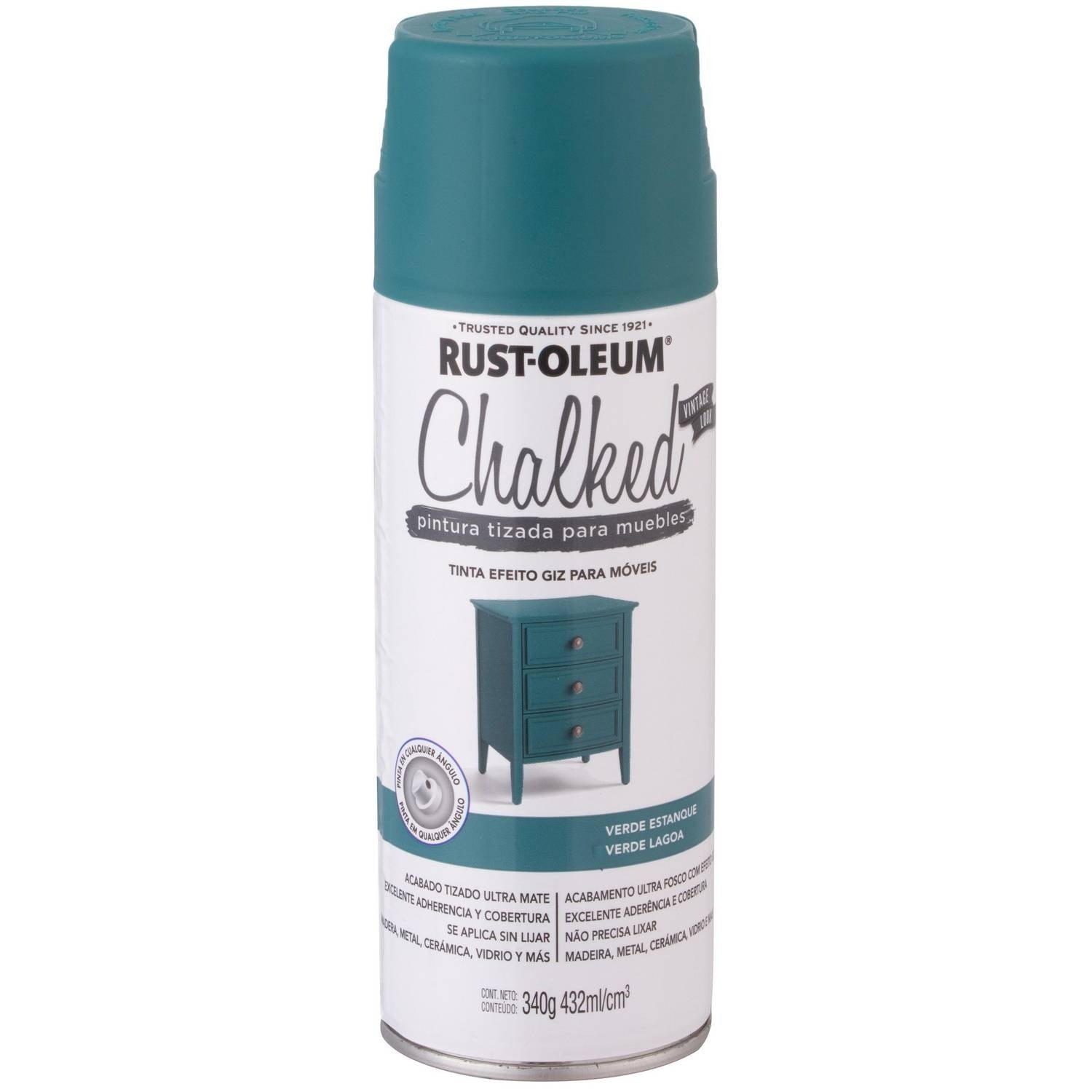 Rust Spray Chalked Aerosol Verde Estanque 335349