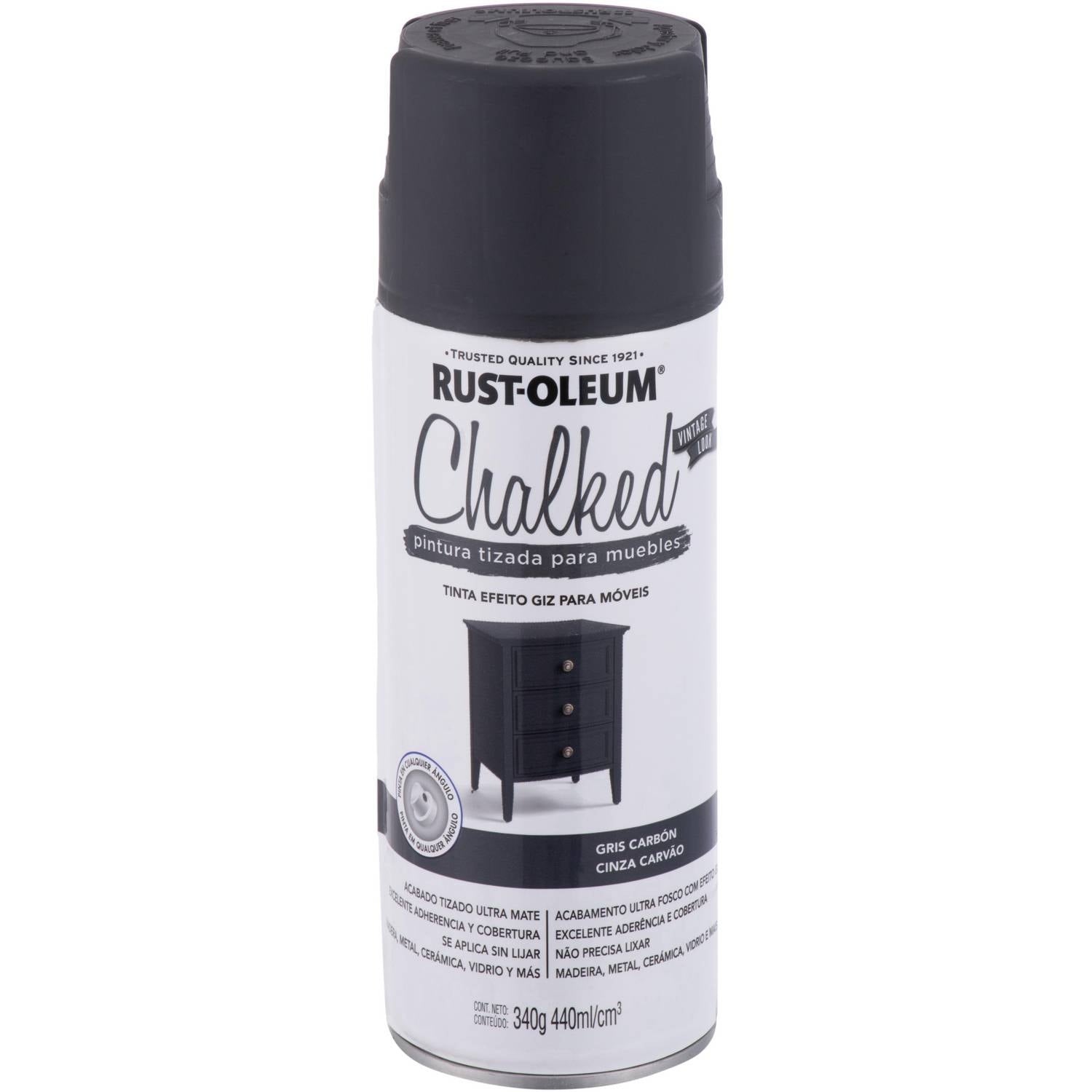 Rust Spray Chalked Aerosol Gris Carbon 335347