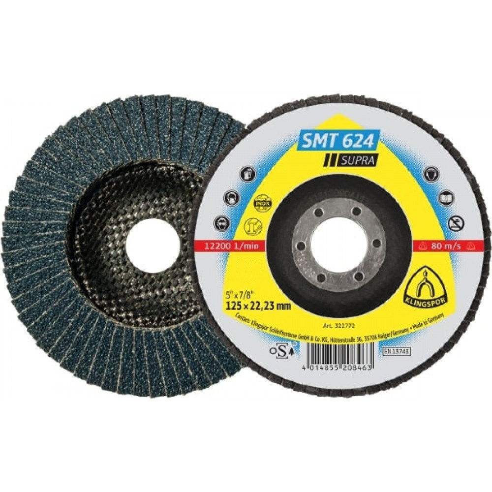 Klingspor Disco Lija Lamina 115X22. Gr 50 Flap