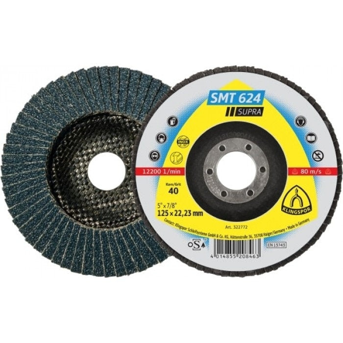 Klingspor Disco Lija Lamina 180X22.23 Gr 40 Flap