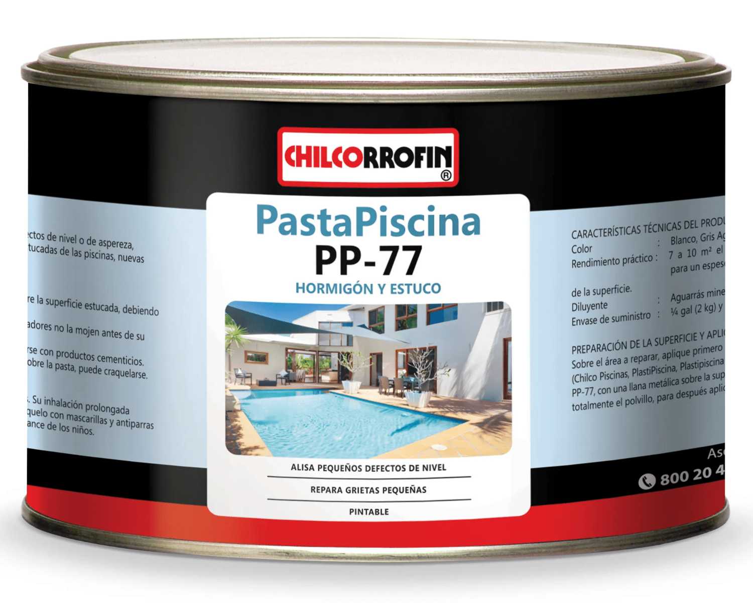 Pasta Piscina Pp-77 Celeste    2 Kg      Chilcorrofin