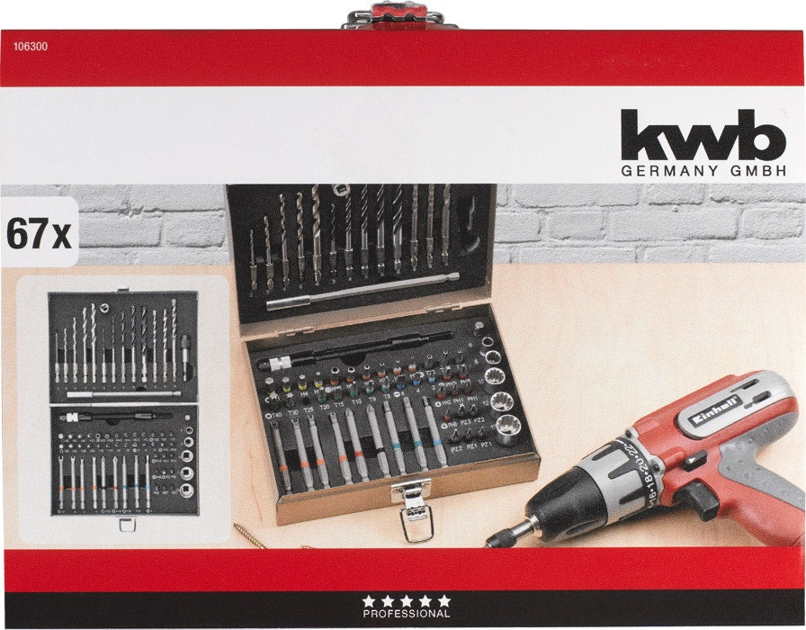 Kwb Set Puntas-Dados-Brocas Y Adap 67Pz 49106300