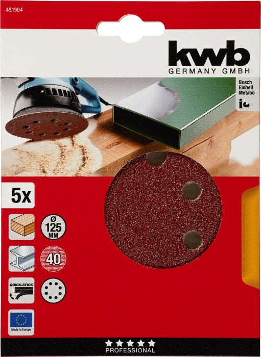Kwb Set Lijas Abrasivas G 40  49491904