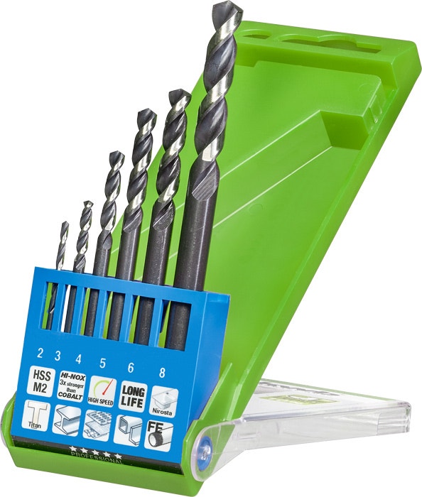 Kwb Set Broca Hi-Nox Hss 6 Pzas  2-3-4-5-6-8Mm 49258806