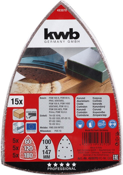 Kwb Set Lija Triangulo Madera-Metal 49493070