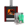 Bosca Pack Calefactor Le&ntilde;a Gold 500 Burdeo + Kit Instalacion