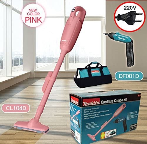Makita Kit Aspiradora Rosa + Atornillador Dk0092Px1