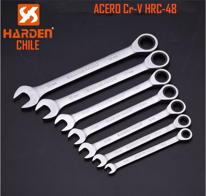 Harden Juego Llave Punta Y Corona  7P C/Chicharra