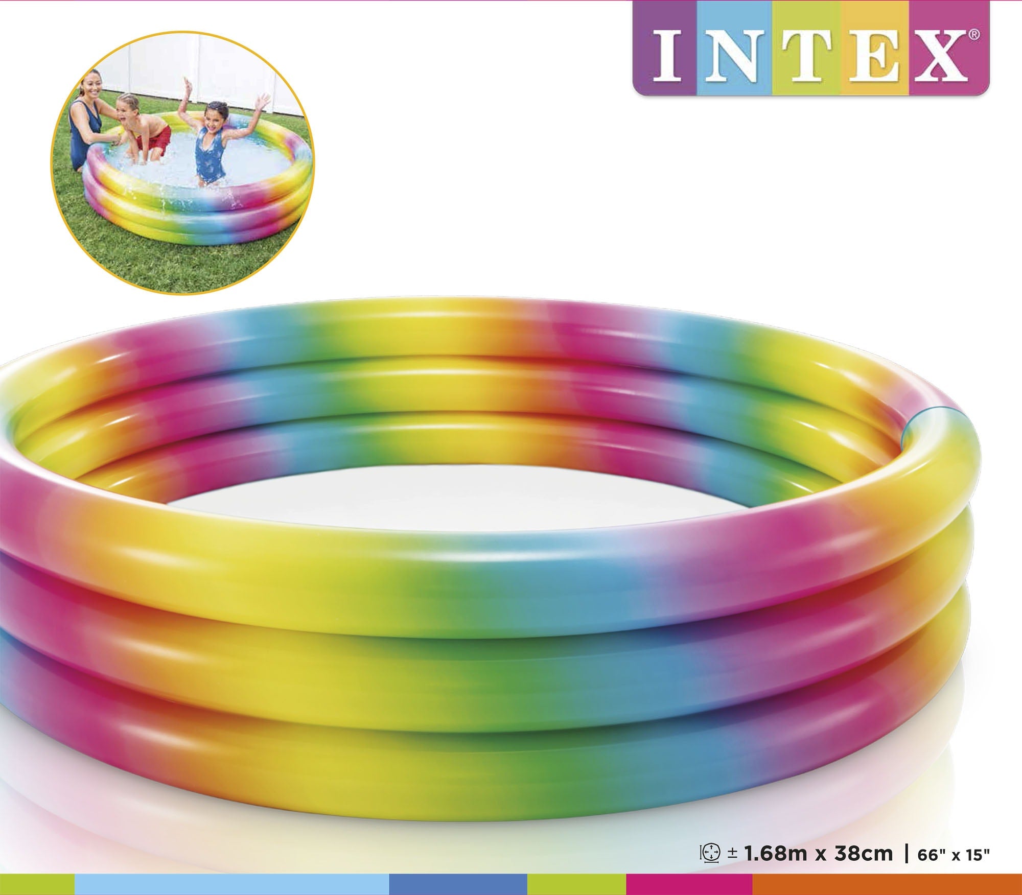 Intex Piscina Inflable 168X38Cm Circulos 58449