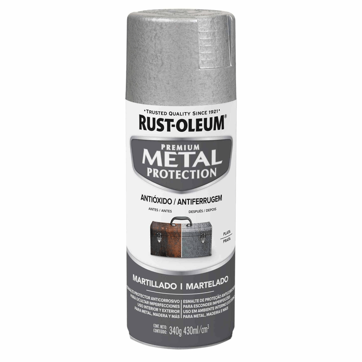 Rust-Oleum Spray Mp Plata Martilaldo 340Gr 272082