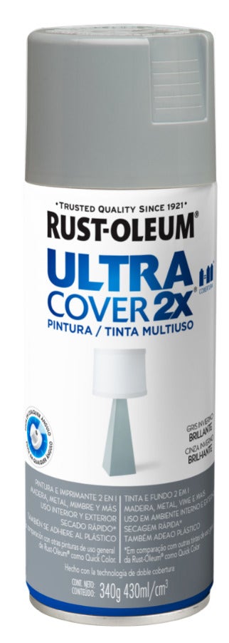 Rust-Oleum Spray Uc2X Gris Invierno Brillante 340Gr 262175