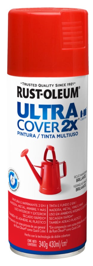 Rust-Oleum Spray Uc2X Rojo Manzana Brillante 340Gr 262151