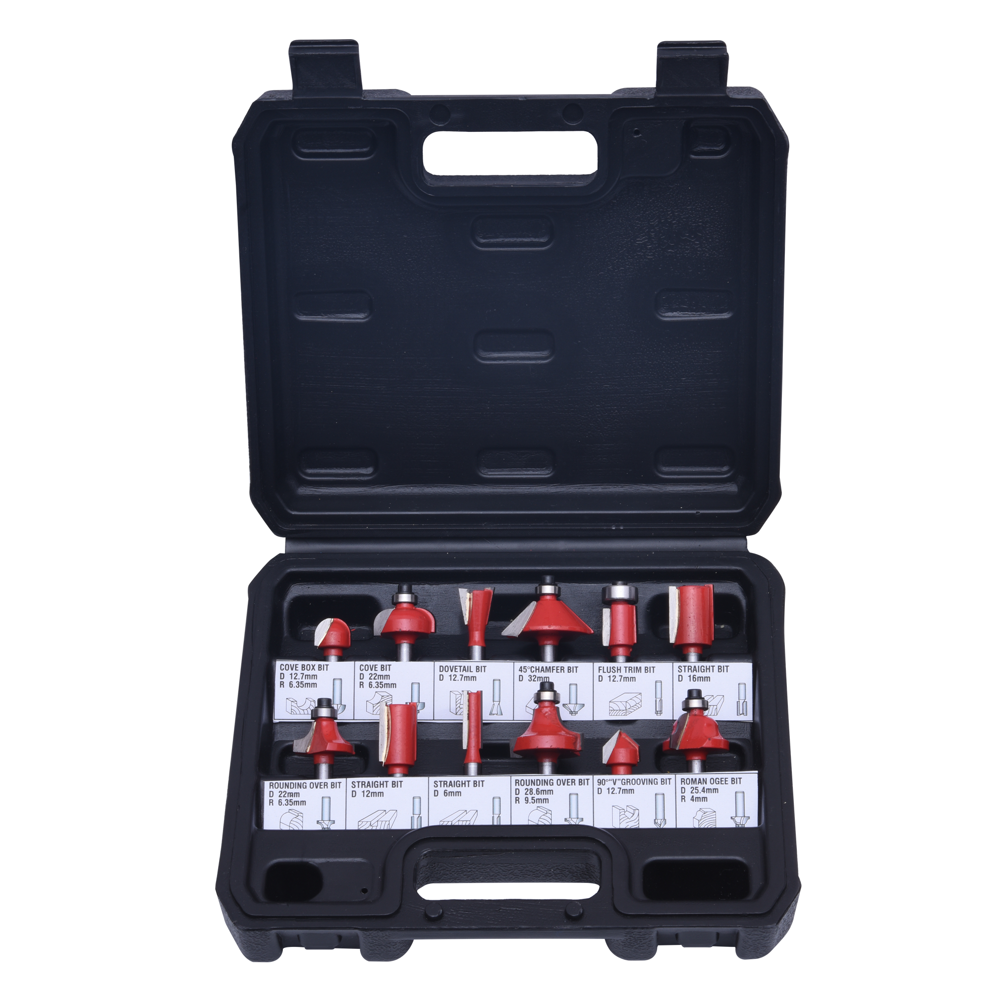 Harden Set Fresas 12P P/Router 1/4 613212