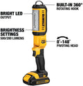 Dewalt  Luz De Trabajo20V. 250-500 Lum. Cabeza Girat Dcl050