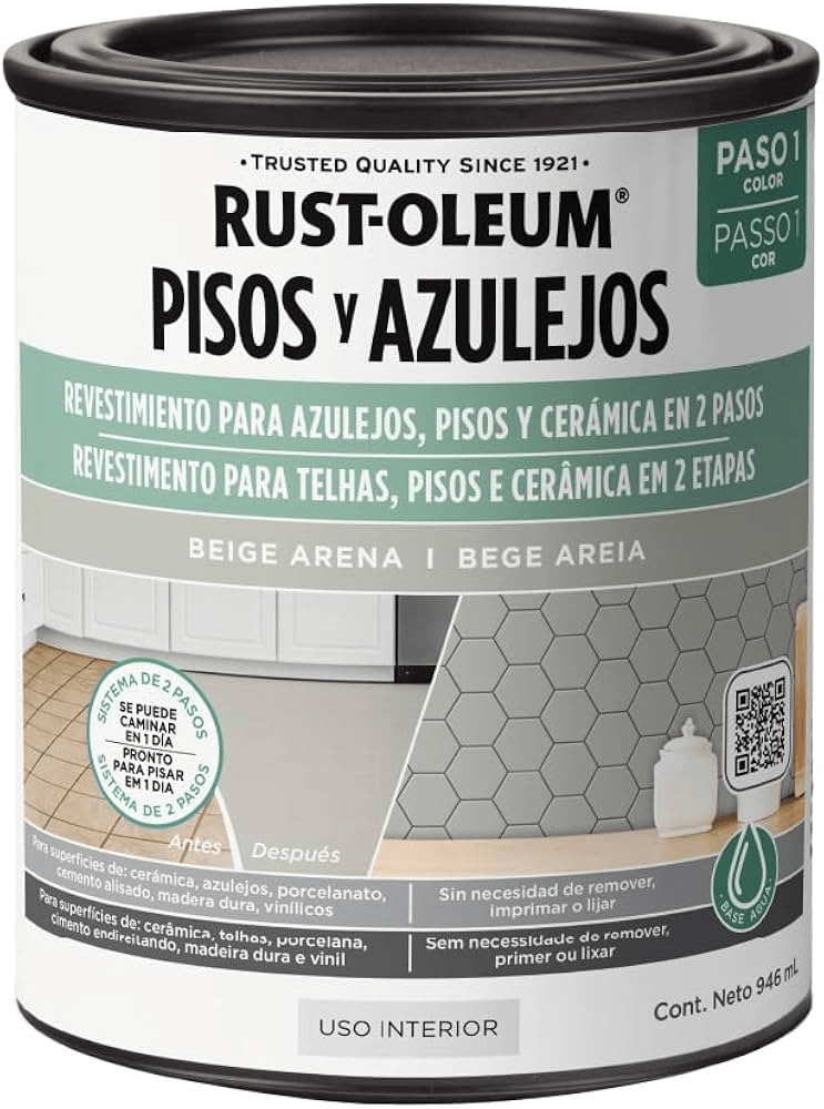 Rust-Oleum Pisos Y Azulejos Base Beige Arena 946 Ml 378447