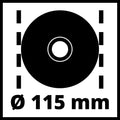 Einhell Esmeril Angular 4 1/2 750W 4430960 Tc-Ag 115/750