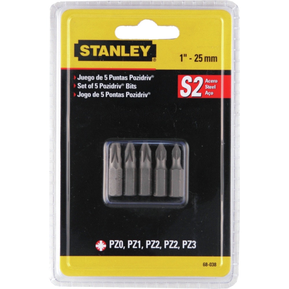 Stanley Juego 5 Puntas Atornillador2 - 1&acute; 68-014