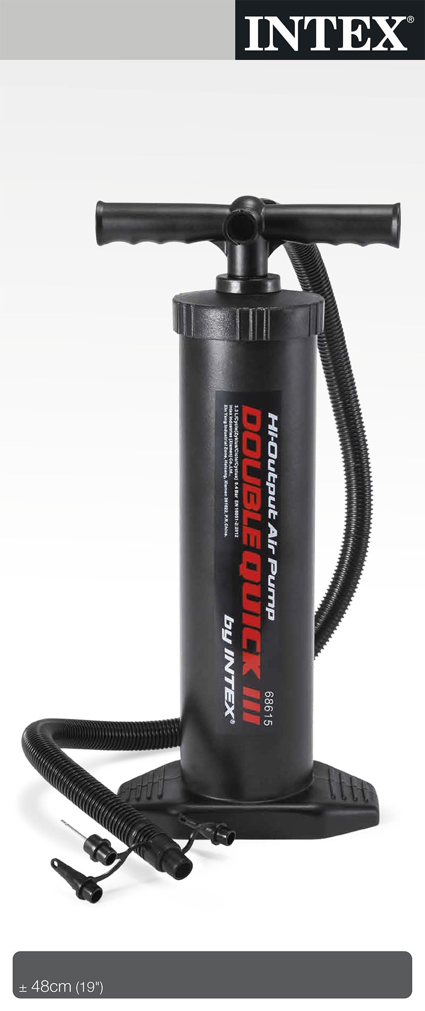 Intex Inflador Manual 48Cm Double Quick Iii 68615
