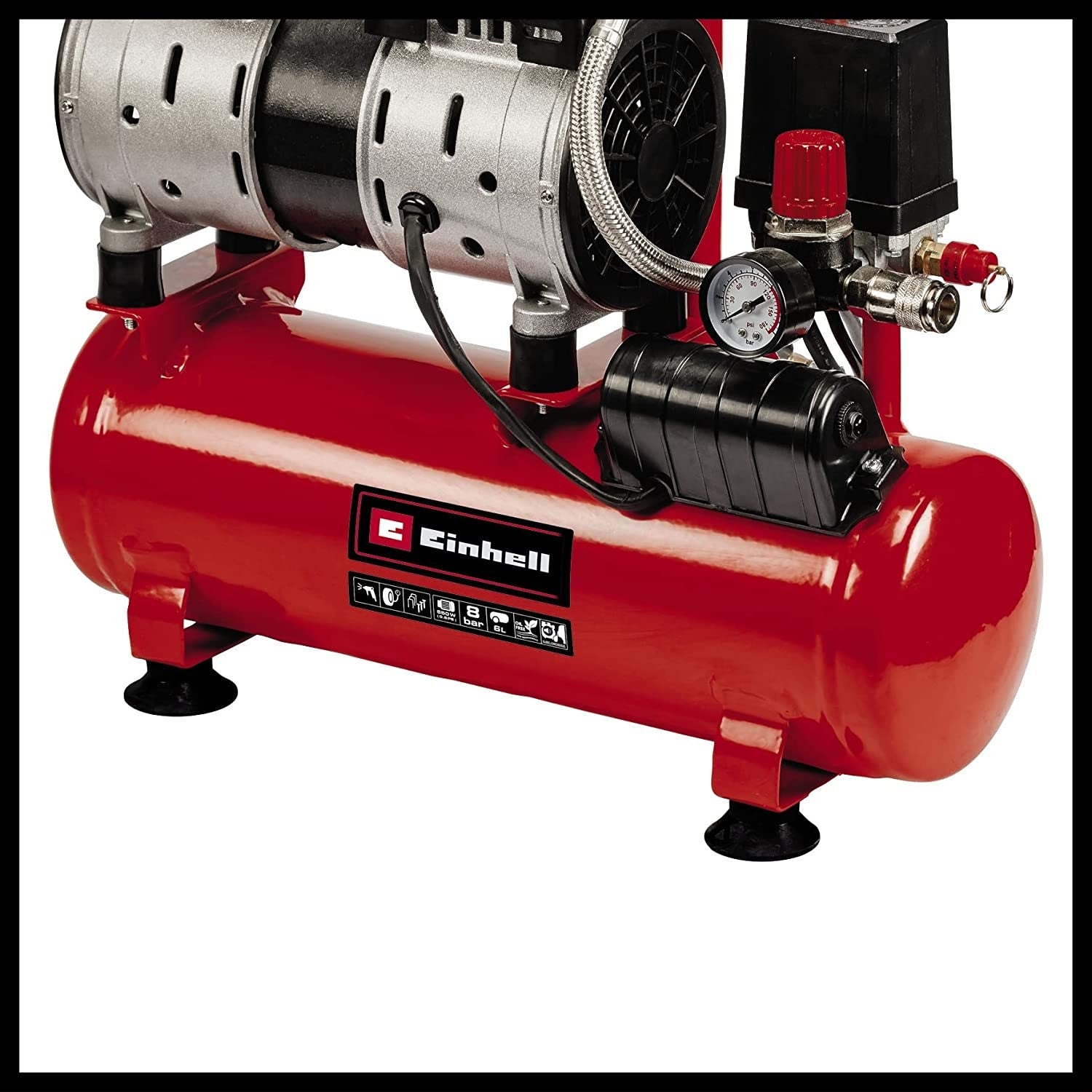 Einhell Compresor Silencioso 6L / 8Bar 4020600 Te-Ac 6 Silent