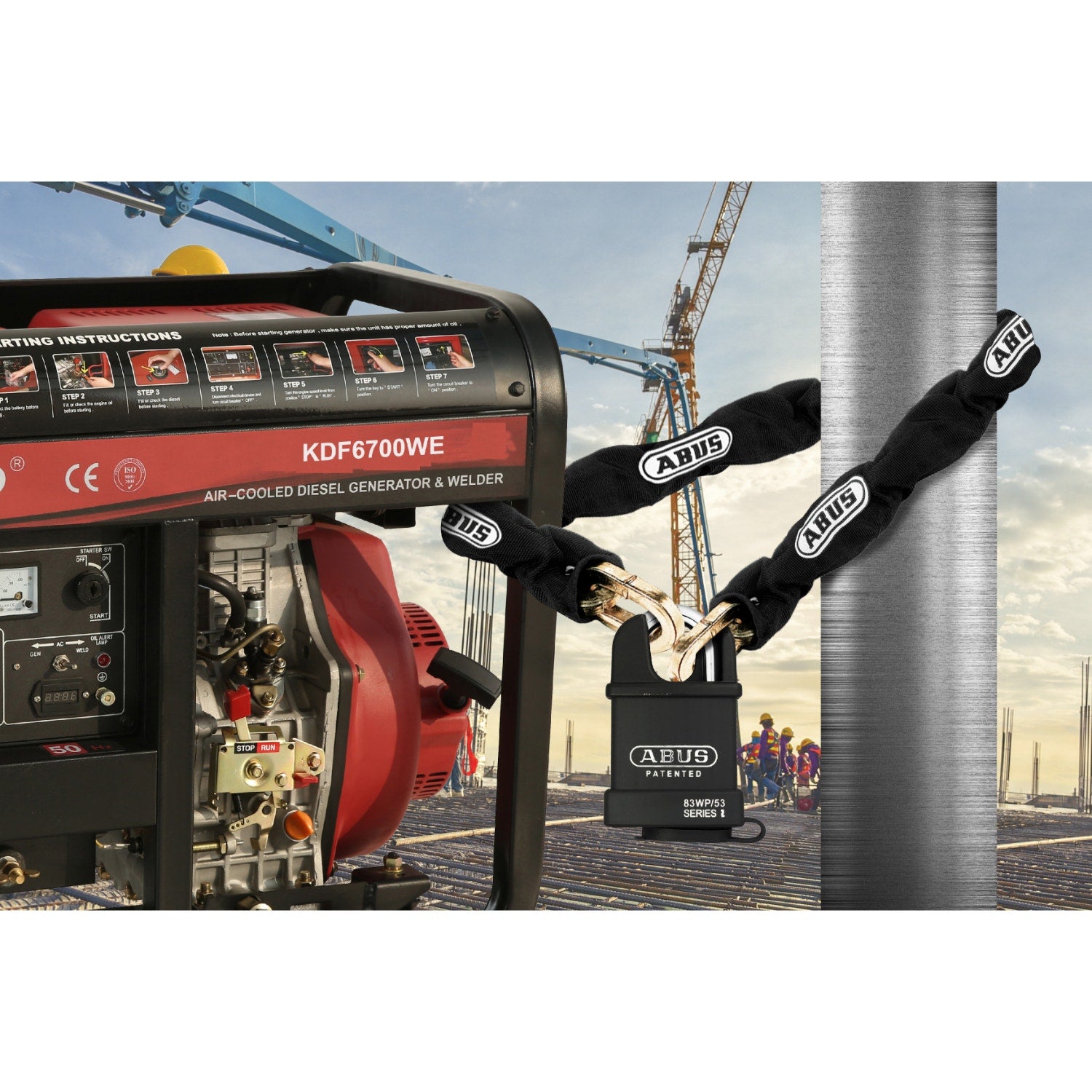 Abus Kit Alta Seg Candado + Cadena 8Ks140 72001-7