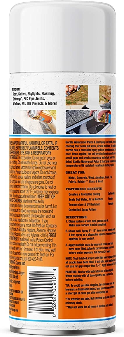 Gorilla Spray De Sellado Y Parche Impermeable Clear