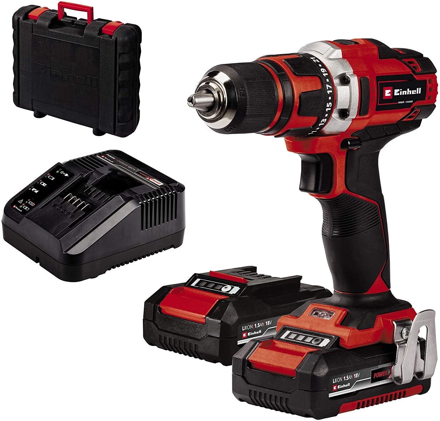 Einhell Taladro Inalambrico 18V 4513939 Te-Cd 18/40-1 Li (2�1,5 Ah)