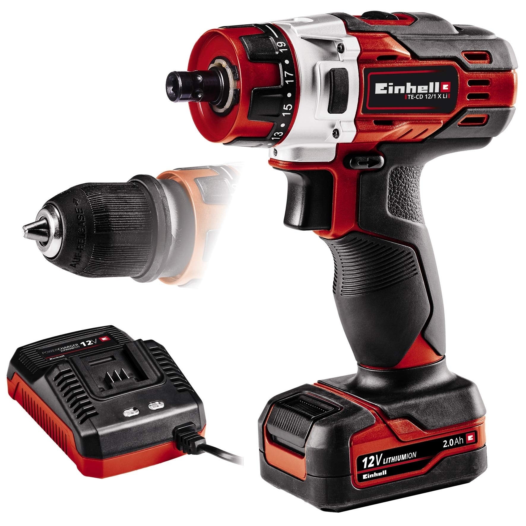 Einhell Taladro Inalambrico 12V 30Nm 4513592 Te-Cd 12/1 X-Li