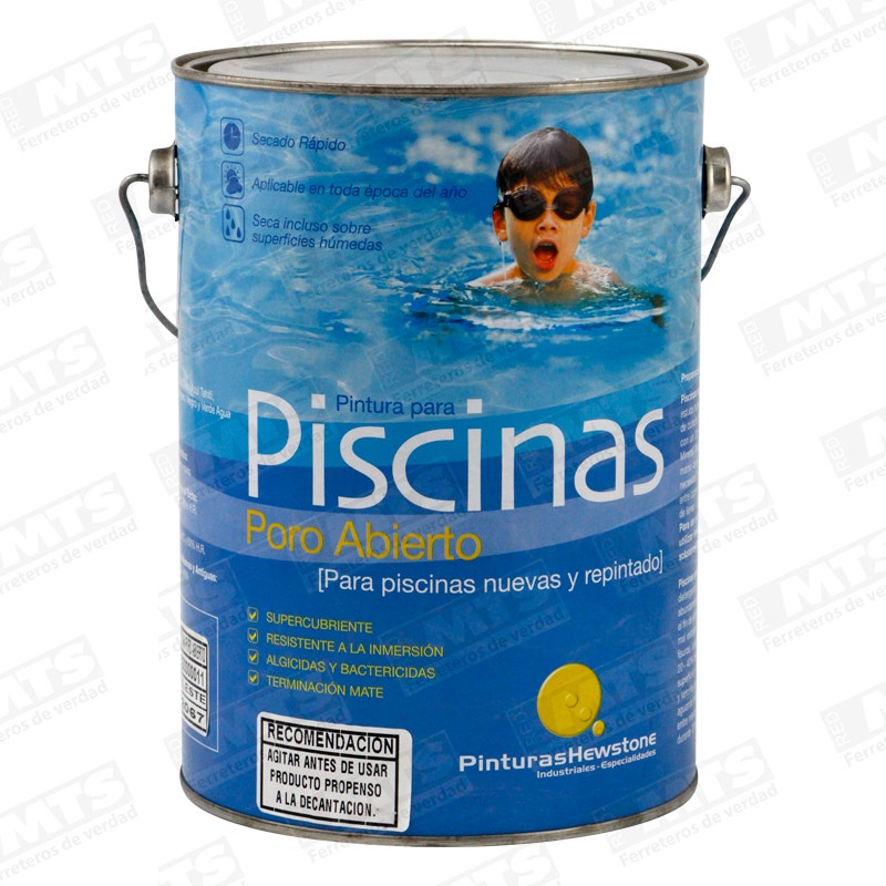 Q Hewstone Pintura Piscina.P Abierto Celeste 1Gl