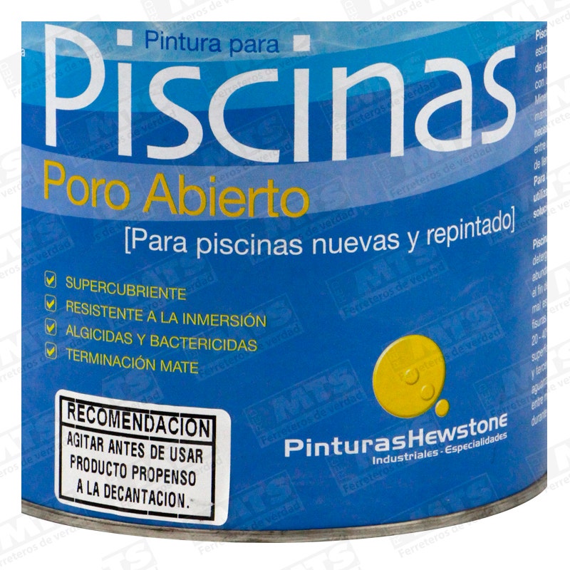 Q Hewstone Pintura Piscina.P Abierto Celeste 1Gl