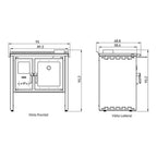 Bosca Pack Cocina Leña Hestia 90 Charcoal + Kit Instalacion
