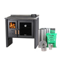 Bosca Pack Cocina Le&ntilde;a Hestia 90 Charcoal + Kit Instalacion