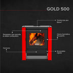 Bosca Estufa A Leña Gold 500 Burdeo