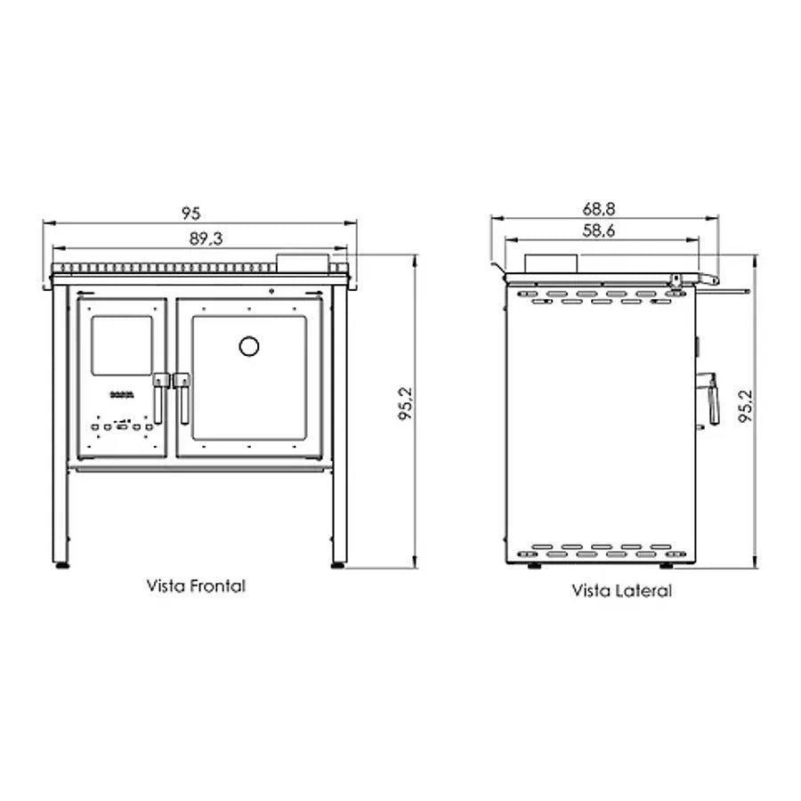 Bosca Cocina Le&ntilde;a Hestia 90 Burdeo