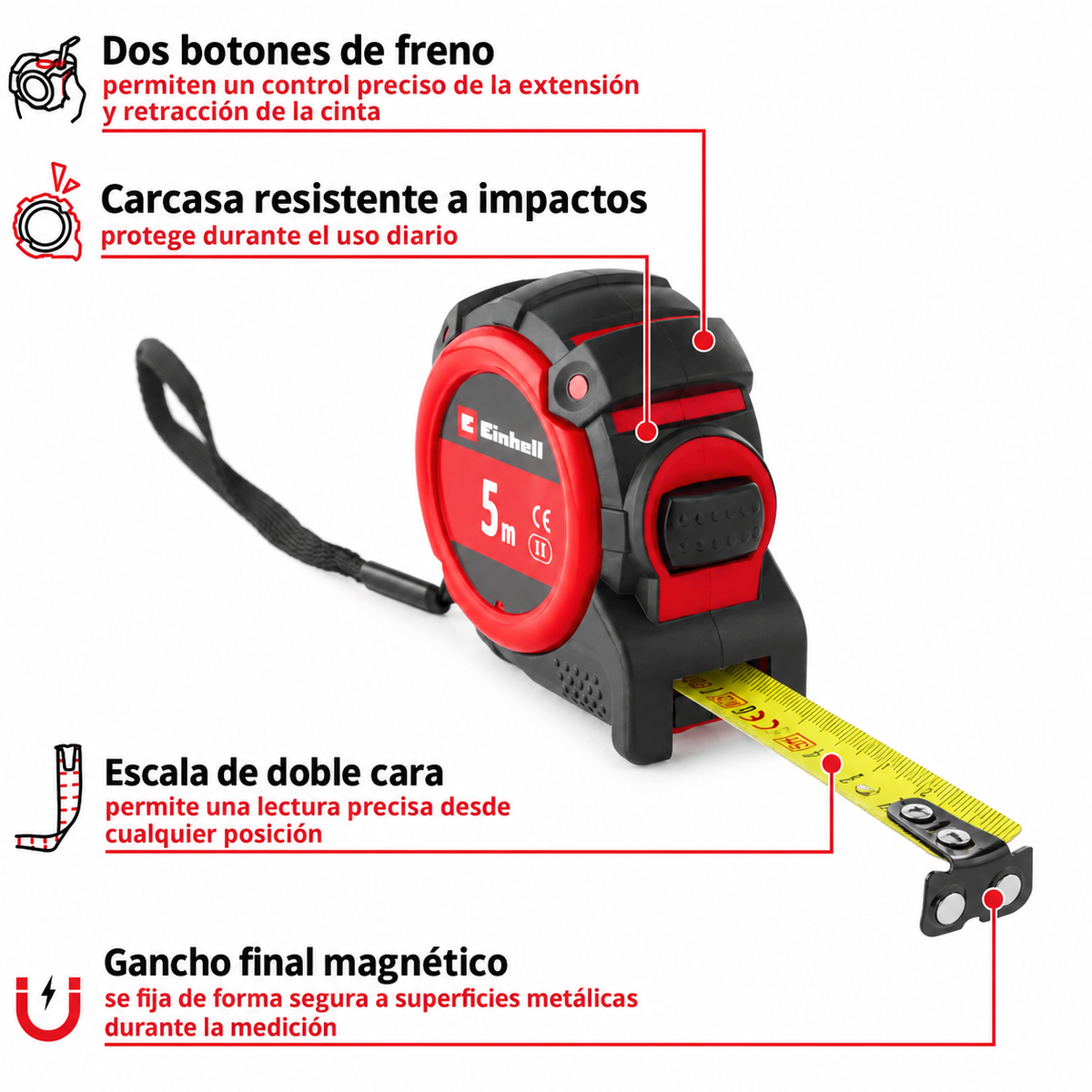 Einhell Huincha Medir  5mt  370550
