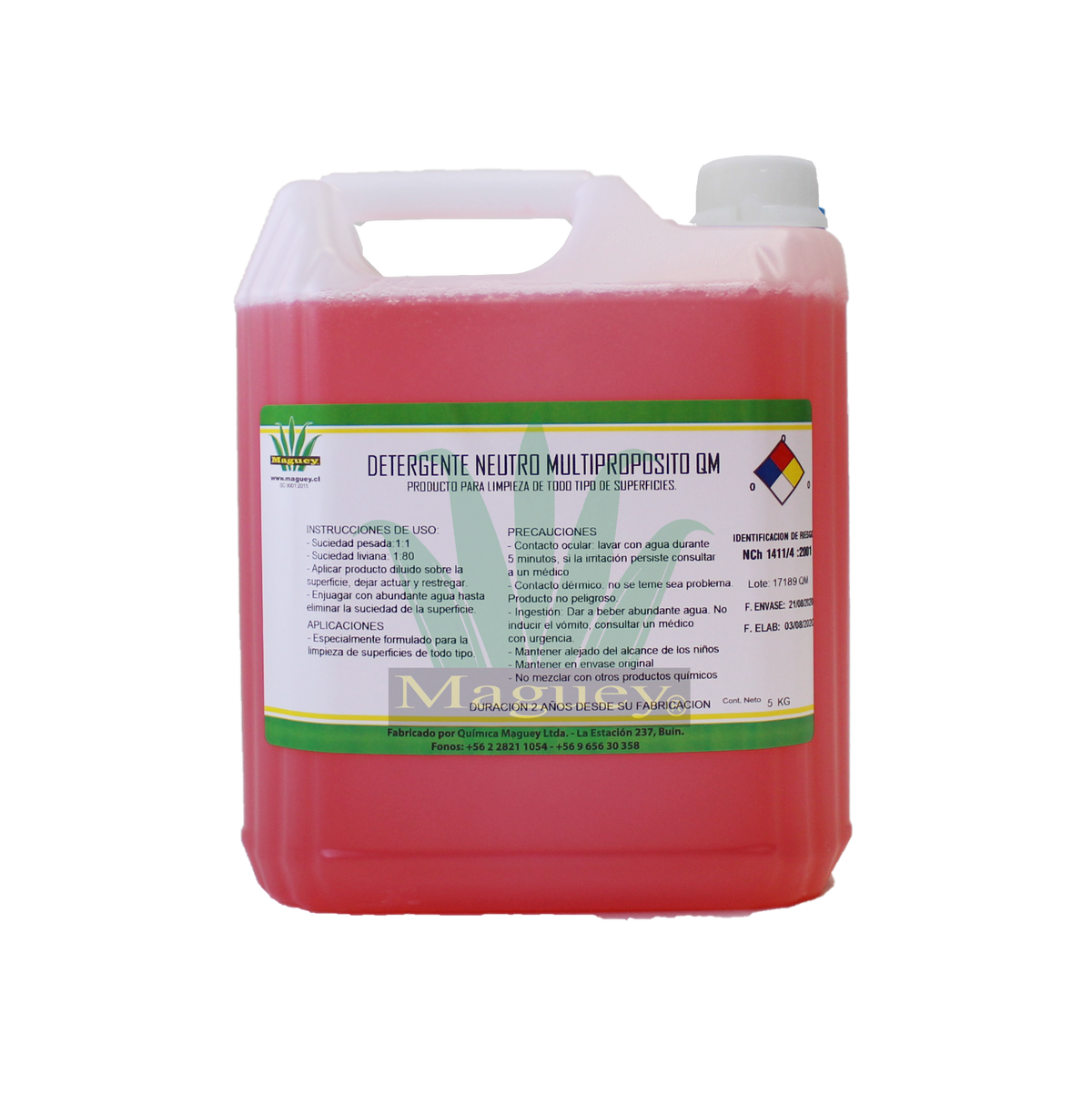 Jabon Neutro 5 Lt Germic Quimica Maguey