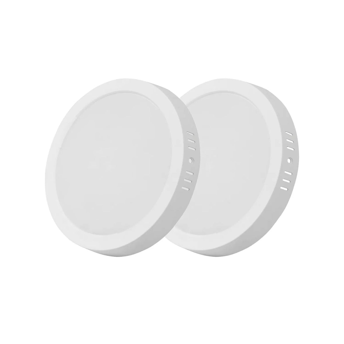 Byp Foco Led Pack 2x Sob Circ 18w Bco 6500k Unilux