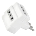 Harden Adaptador Triple 10A 250V Blanco-Te905Wh