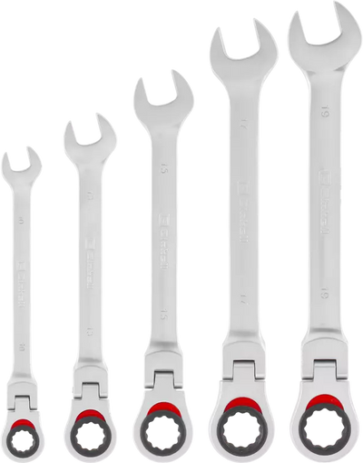 Einhell Juego 5 Pc Llaves Articulada Punta Corona Con Chicharra