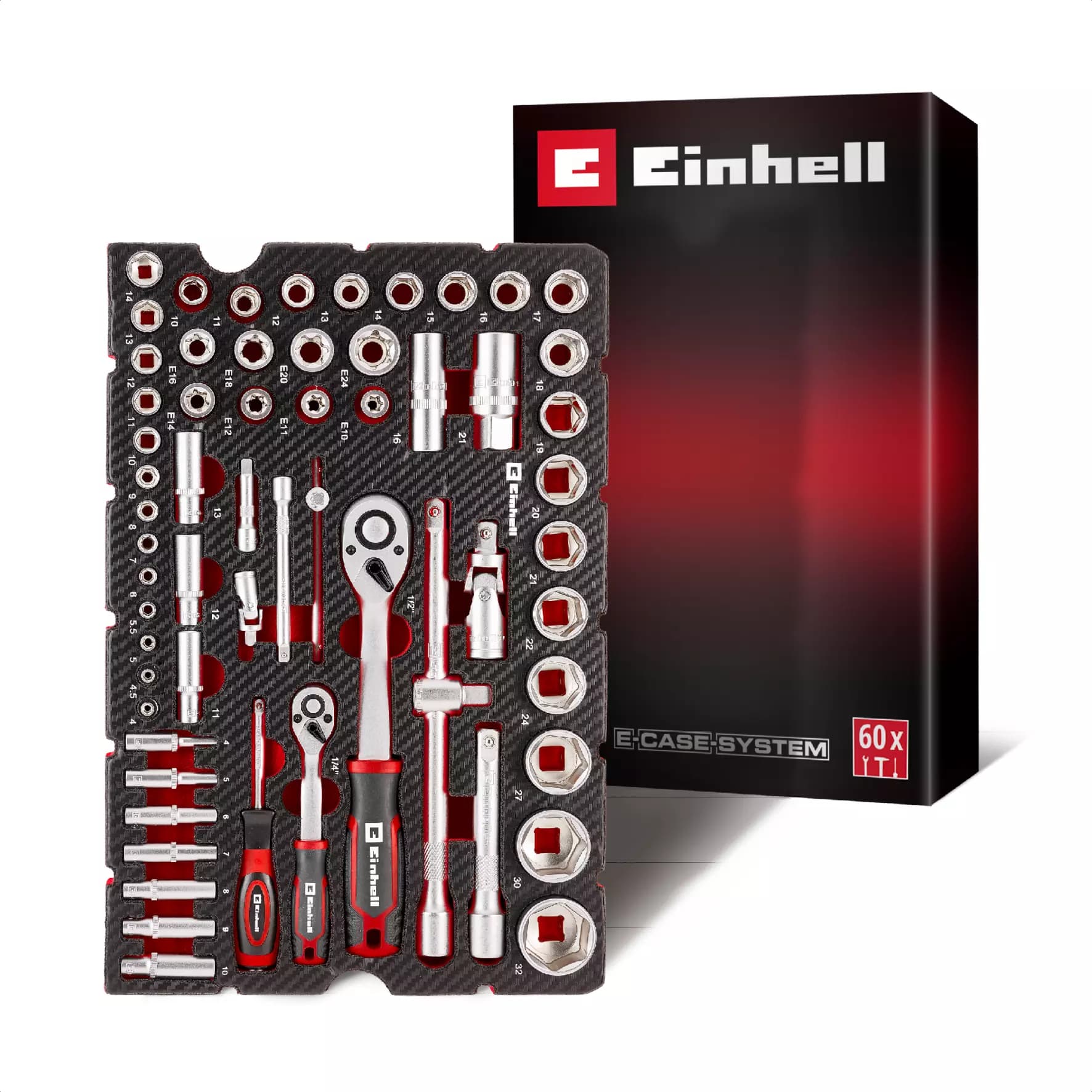 Einhell Set Mecanico Dados Y Chicharras 60pz 370520