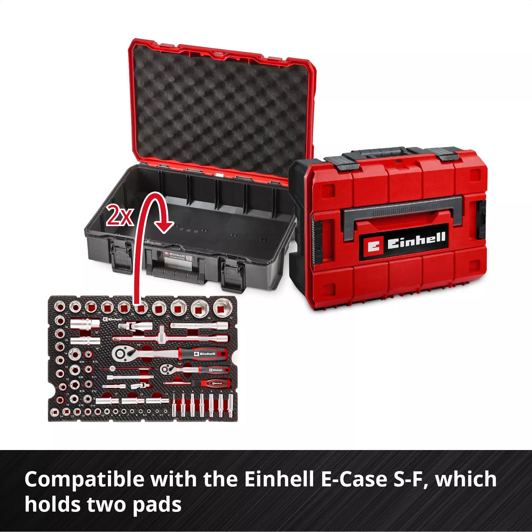 Einhell Set Mecanico Dados Y Chicharras 60pz 370520