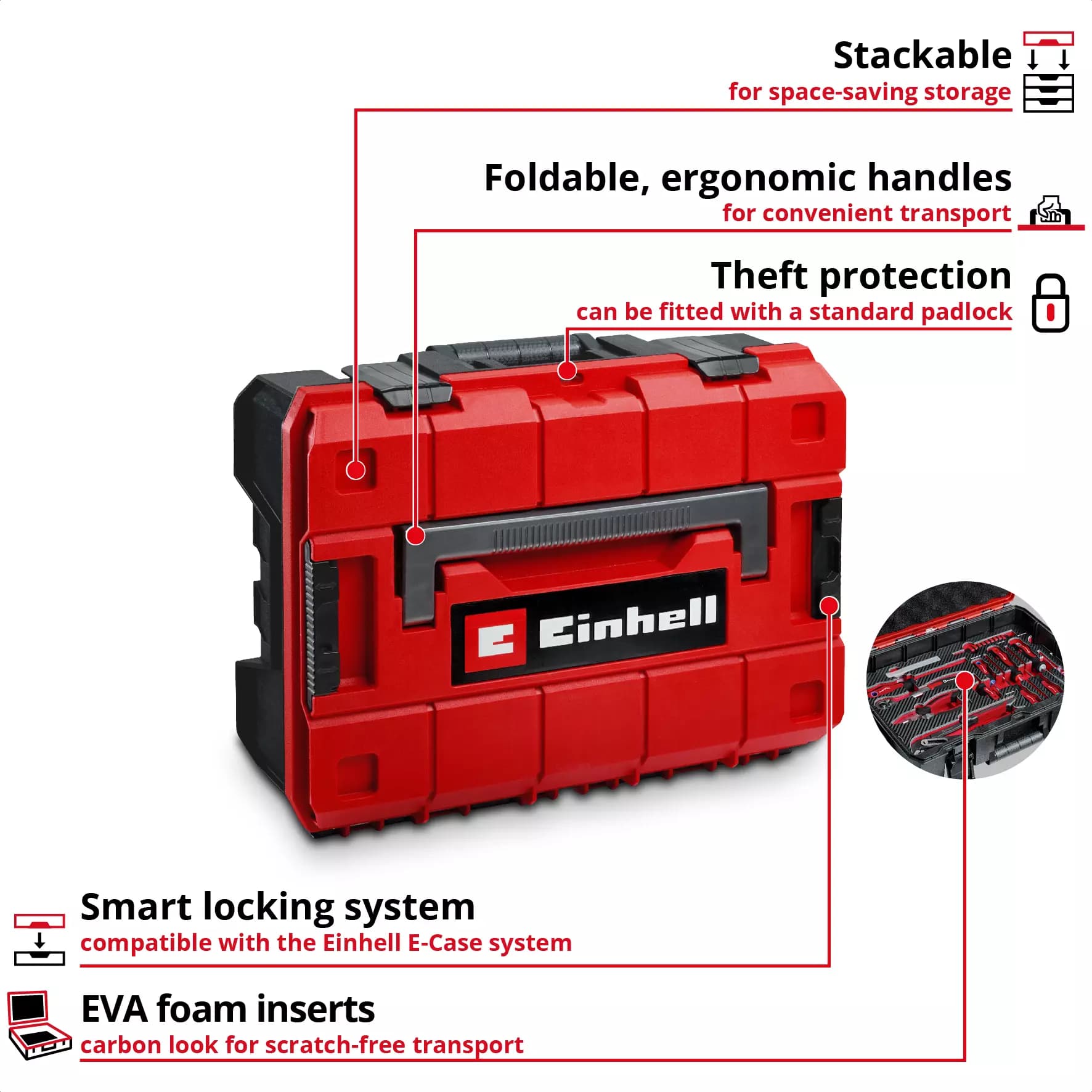 Einhell Maleta Herramientas Mecánica 121pz 370515