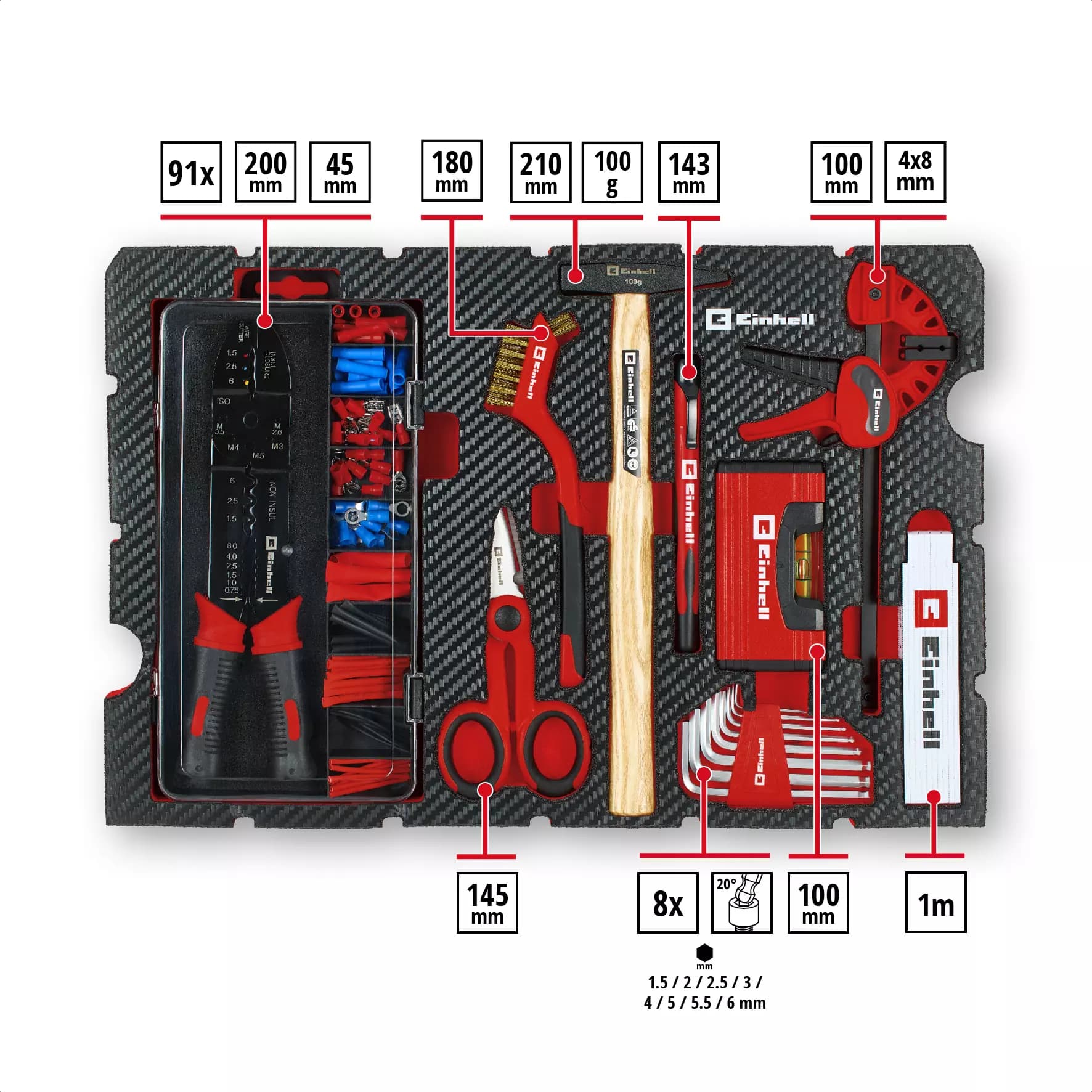 Einhell Set Herramientas Man. Hobby 153pz 370512