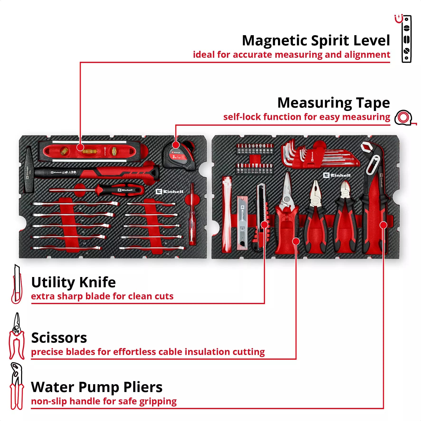 Einhell Set Herramientas Manuales 79pz 370511