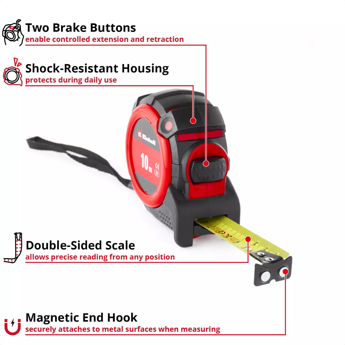 Einhell Huincha Medir  10 Mts 49370551