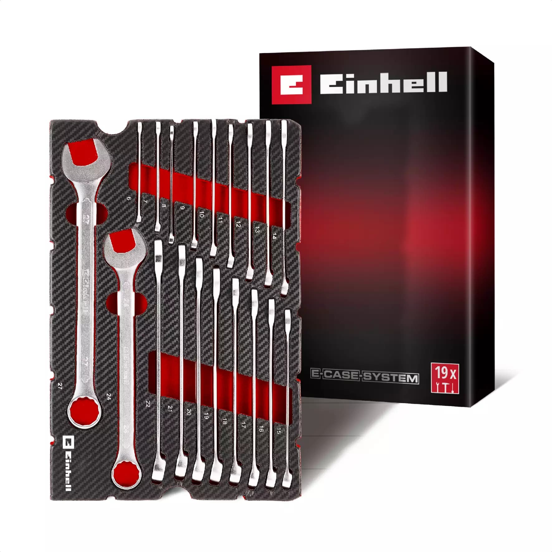 Einhell Set Llave Punta Corona  19pz  370521