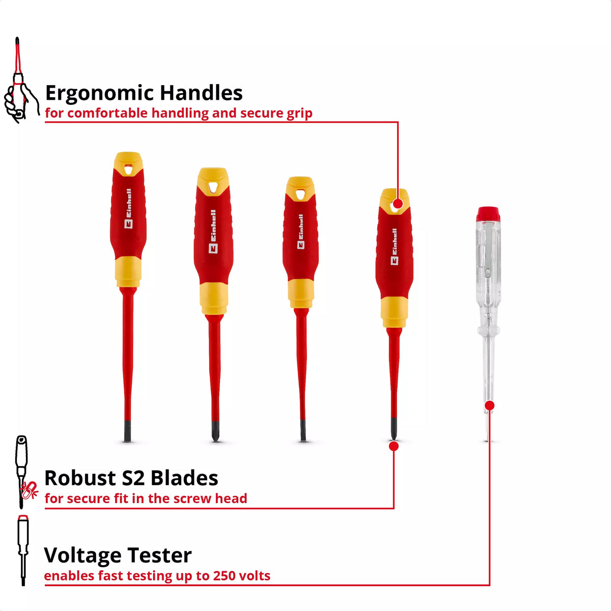 Einhell Set Destornilladores Electricos - 5 Pz - 370541