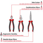 Einhell Set 3pc  Alicates Electicista 160/200mm 370530