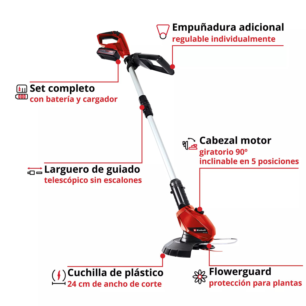 Einhell Orilladora Inalambrica +bat2.5 Ah+carg 3411219