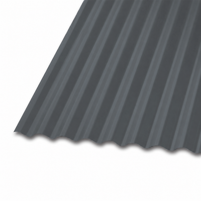 Plancha Acanalada Zinc Alum 0,35 X 3,00 Mts Gris Pizarra Ral 7024