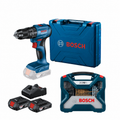 Bosch Taladro Percutor Gsb-185 Con 2bat+ Kit Puntas Y Brocas